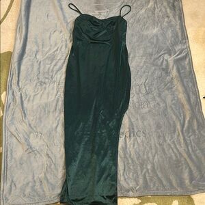 Green Satin Dress